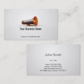 Luidspreker/Megafone Visitekaartje (Voorkant / Achterkant)