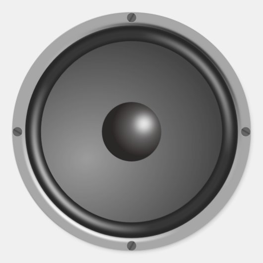Luidspreker Ronde Sticker (Voorkant)