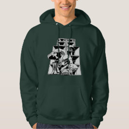 Luidspreker Stack Mannen Geëven Sweatshirt, wit Hoodie