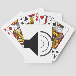 Luidspreker volume-up pokerkaarten