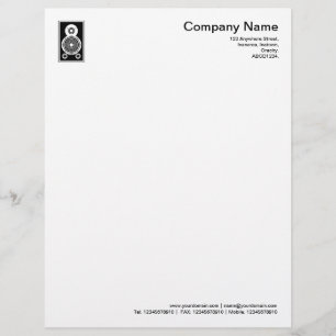 Luidspreker - zwart custom briefhoofd