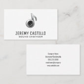 Luidsprekergeluid Logo | Sound Engineer Musician Visitekaartje (Voorkant / Achterkant)