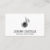 Luidsprekergeluid Logo | Sound Engineer Musician Visitekaartje (Voorkant)