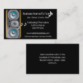 LuidsprekerMuzieknoten (Muziek of DJ) Visitekaartj Visitekaartje (Voorkant / Achterkant)
