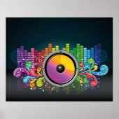 luidsprekers-258175 COLORFUL RETRO RAINBOW SPREKER Poster (Voorkant)