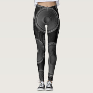 Luidsprekers: continu naadloos patroon met textuur leggings