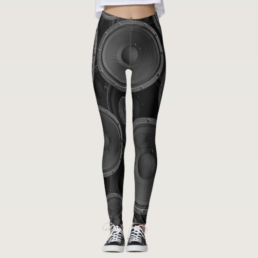 Luidsprekers: continu naadloos patroon met textuur leggings (Voorkant)
