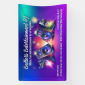 Luidsprekers Dj Feestmuziek Deejay DJs Discjockey Spandoek (Verticaal)