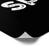 Luidsprekers Funny Weather Pun Dark BG Poster (Hoek)