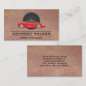 Luidsprekers | Rode sportwagen Visitekaartje (Voorkant / Achterkant)