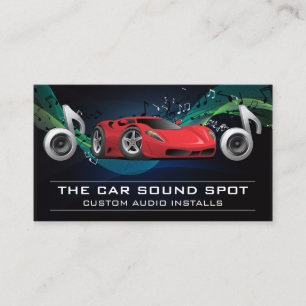 Luidsprekers Subwoofers   Muzieknoten   Sportauto Visitekaartje