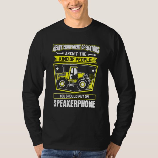 Luidsprekertelefoon voor graafmachine t-shirt (Voorkant)