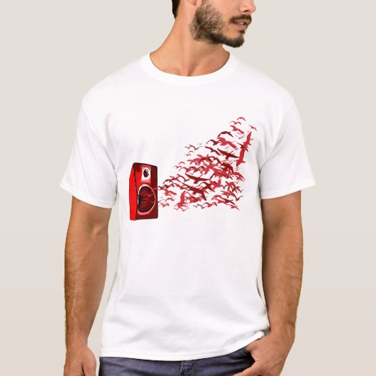 Luidsprekervogels T-shirt (Voorkant)