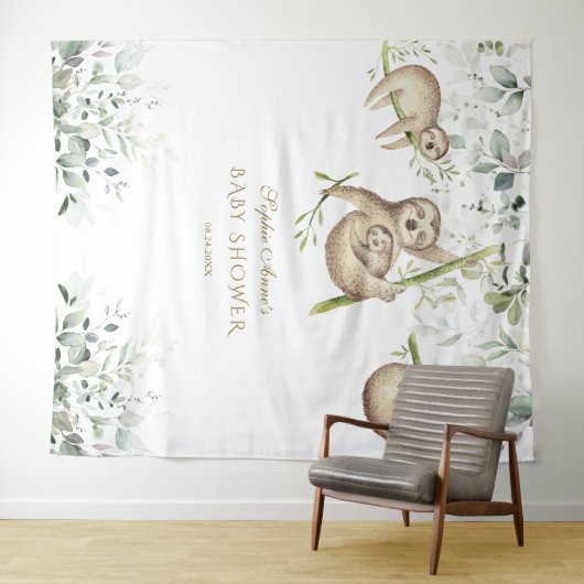 Luie Airy Groene Baby Shower Fotohokje Prop Wandkleed (In Situ (horizontaal))