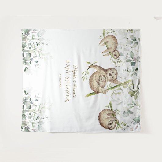 Luie Airy Groene Baby Shower Fotohokje Prop Wandkleed (Voorkant (horizontaal))