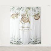 Luie Airy Groene Baby Shower Fotohokje Prop Wandkleed (Voorkant)