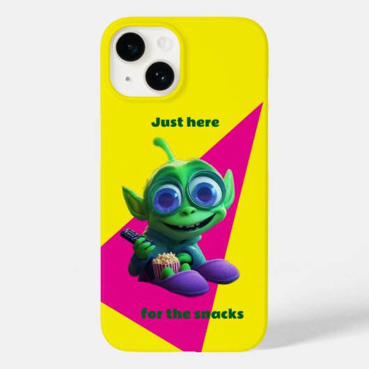 Luie Alien – Grappige Ruimte Cartoon Case-Mate iPhone Case (Achterkant)
