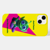 Luie Alien – Grappige Ruimte Cartoon Case-Mate iPhone Case (Achterkant (horizontaal))