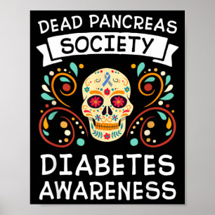 Luie Alvleesklier Club T1d Type 1 Diabetes Bewustz Poster