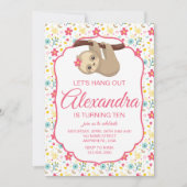 Luie bloemen verjaardag kaart (Voorkant)