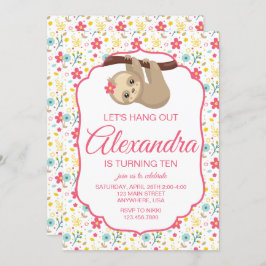 Luie bloemen verjaardag kaart