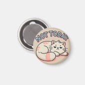 Luie Cartoon Kat  Magneet (Voorkant / Achterkant)