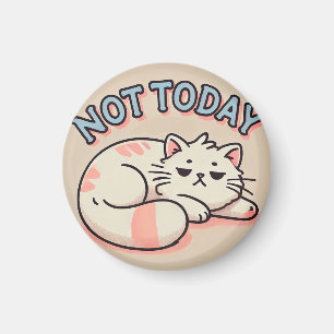 Luie Cartoon Kat  Magneet