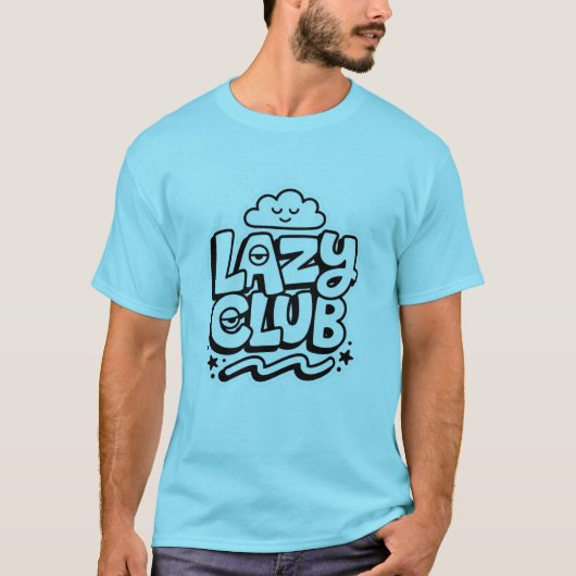 Luie Club Grappig Logo T-shirt (Voorkant)