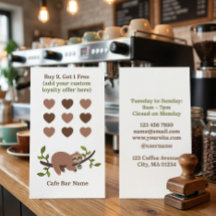 Luie Coffee Shop Loyalty Stempelkaart