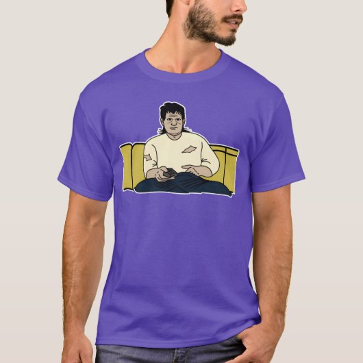 Luie CouchV Kijkend meisje T-shirt (Voorkant)