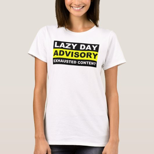 Luie Dag Advies Grappige T-Shirt Tops (Voorkant)
