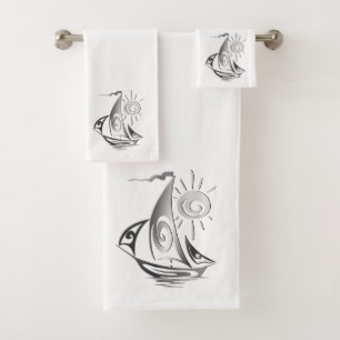Luie dag zeilen bad handdoek