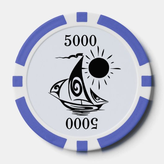 Luie Dag Zeilen Poker Chips (Voorkant)