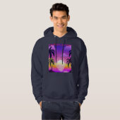 luie dag zonsondergang hoodie (Voorkant volledig)
