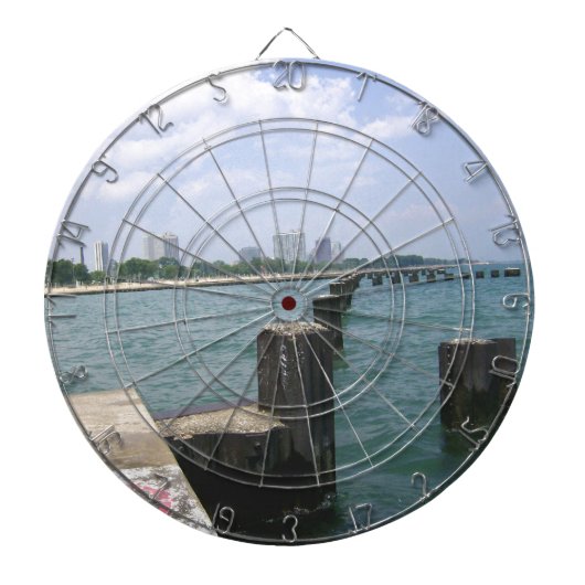 Luie dagen op de steiger dartbord (Voorkant)