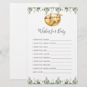 luie dieren Baby shower wensen voor Baby (Voorkant / Achterkant)