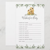 luie dieren Baby shower wensen voor Baby (Voorkant / Achterkant)