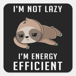 Luie Dierenluiaards Slapen Grappig geschenk idee Vierkante Sticker