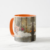 Luie en gelukkige rode kat in luxe bad mok (Voorkant links)