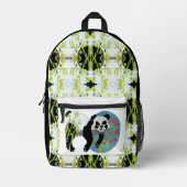 Luie gelukkige panda bedrukte rugzak (Voorkant)