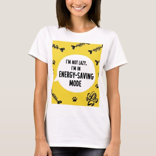 Luie grappige grappen energiebesparend shirt (Voorkant)