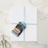 Luie grappige kat ontwerp cadeaulabel (Met Touw)