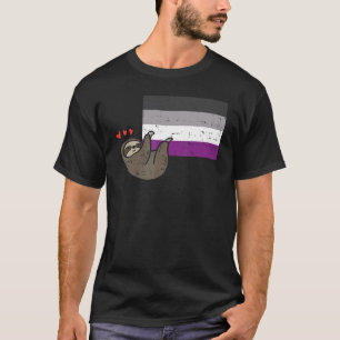 luie hart hangende aseksuele vlag ace pride lgbtq  t-shirt