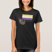 luie harten hangende nonbinaire vlag schattig enby t-shirt (Voorkant)