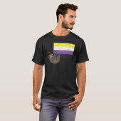 luie harten hangende nonbinaire vlag schattig enby t-shirt (Voorkant volledig)