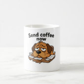 Luie Hond Meme Cartoon Koffiemok (Center)