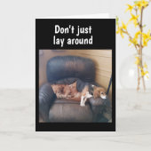 "LUIE HONDJES ZEGGEN PARTY" VOOR "21e VERJAARDAG" Kaart (Gele Bloem)