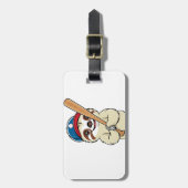 luie honkballer bagagelabel (Voorkant verticaal)