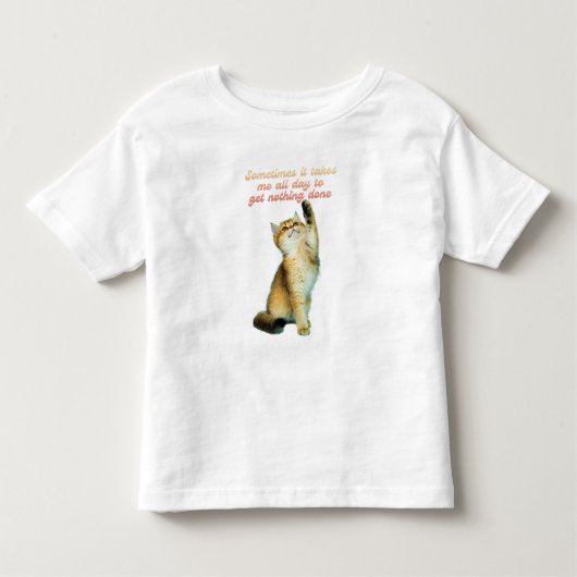 Luie Kat Liefhebber Grappige Cute Kat Kinder Shirts (Voorkant)