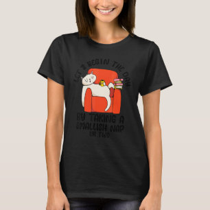 Luie Kat Liggend Op Bank   Sarcastische Grap Sarca T-shirt